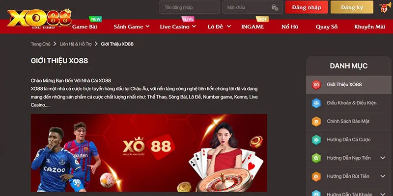 Đôi nét về cổng game XO88